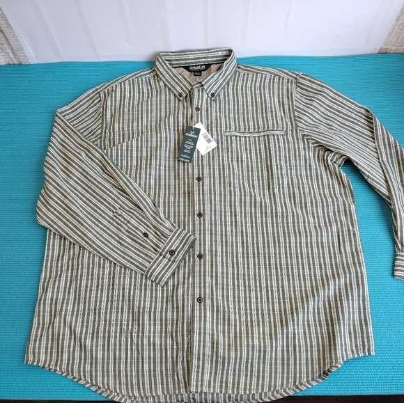 Outdoor Life Explorer Mens Button Up Striped/Plaid Shirt UPF 30 XXL - Picture 3 of 9